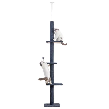 

New Cat Toys 95-113inch Pet Cat Tree Pet Tower Cat Tree for Cats Super Solid construction Pet House