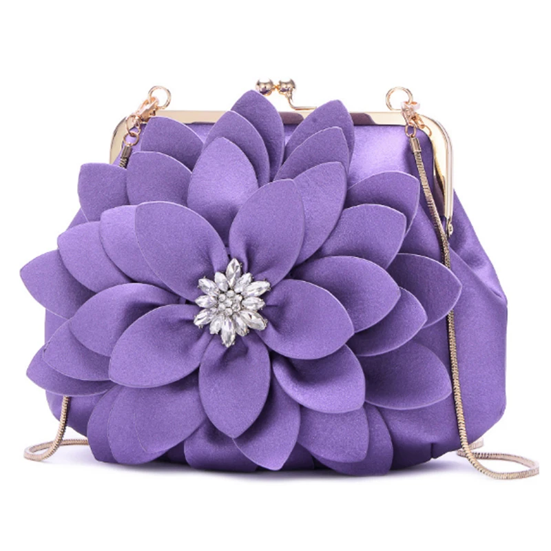 purple evening clutch