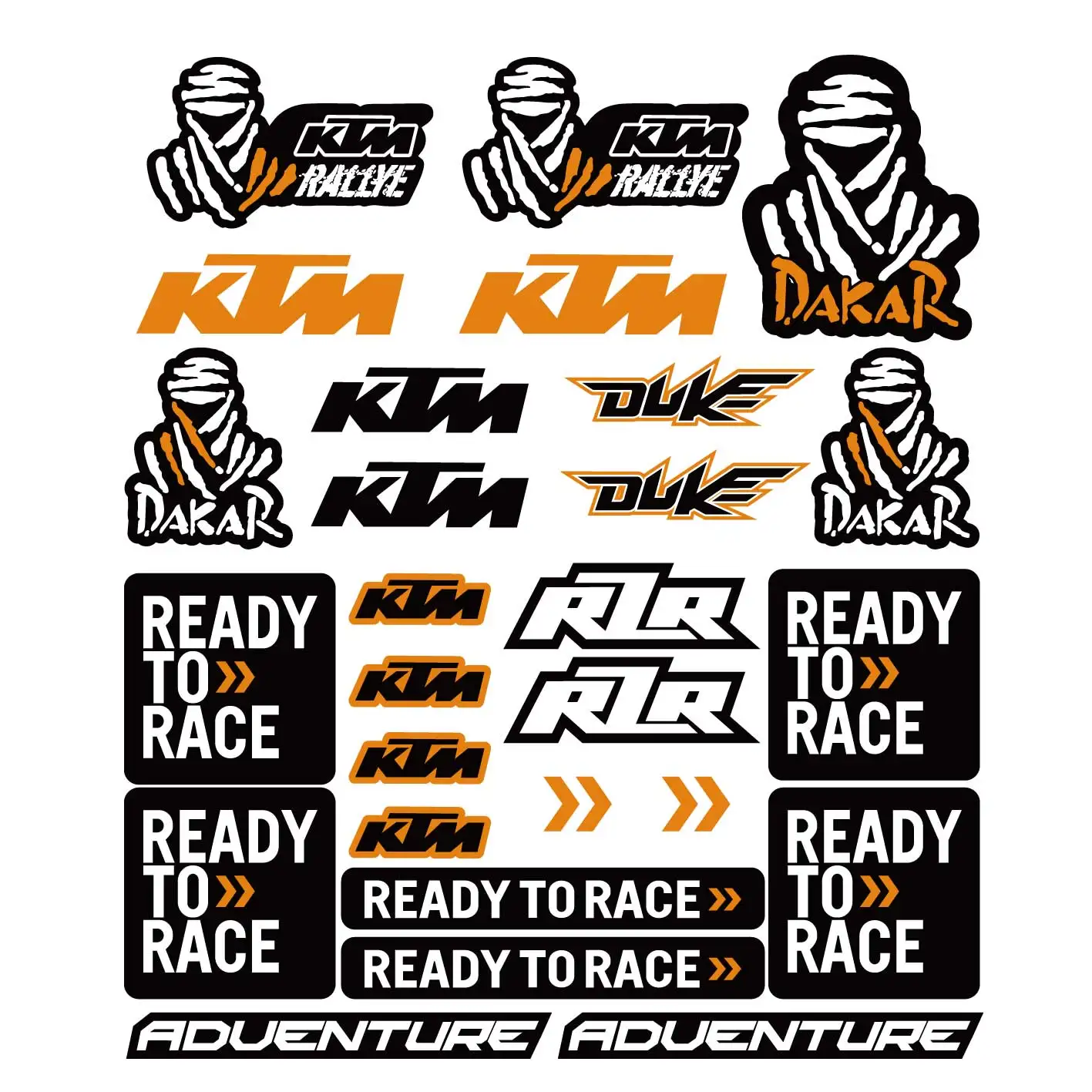 Ktm Stickers Decals Rc390 Adventure Big Emblem Duke Exc Motorcycle Kit Ready To Race