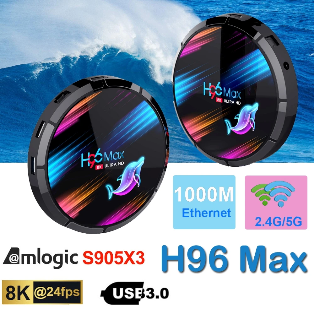 

H96 MAX x3 Android 9.0 TV Box S905Xx3 4GB RAM 64GB 32GB H.265 Media player 4K Google Voice Assistant Netflix Youtube TV Box H96