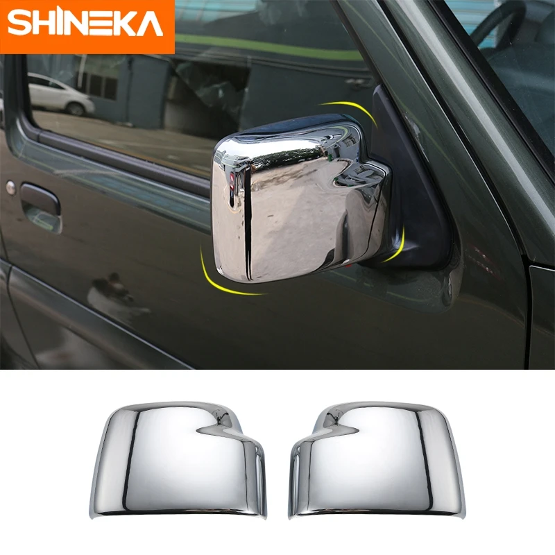 SHINEKA Mirror Covers For Suzuki jimny Car Rearview Mirror Shell Decoration Cover Stickers Accessories For Suzuki jimny 2007 Up