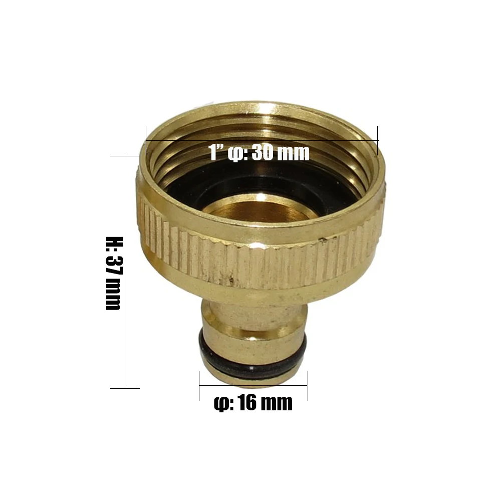 1'' Female Threaded Brass Copper Quick Connector Faucet Accessories Home Garden Watering Irrigation Joints Car Washing Pipe Fits