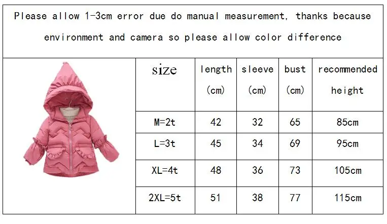 Коллекция года, Рождественская Детская Хлопковая пуховая куртка пальто для маленьких девочек плотная зимняя теплая верхняя одежда, парки для малышей