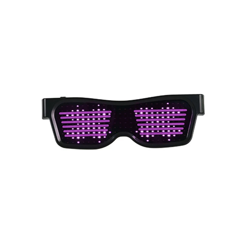 Pink Smart Magic Bluetooth светодиодный солнцезащитные очки вечерние очки управление приложением щит светящиеся очки USB зарядка DIY приложение управление Flash СВЕТОДИОДНЫЙ - Цвет: Pink