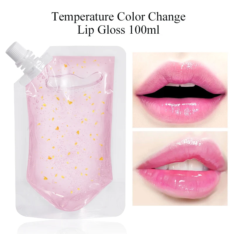 Lip Gloss Base Gel Non Stick Clear Gold Foil Lip Gloss Base Lipstick