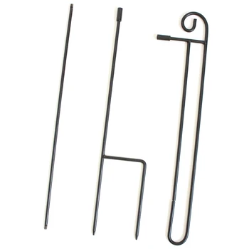 

Garden Flag Stand Holder Easy To Install Strong And Sturdy Wrought Iron Pole Without Flag