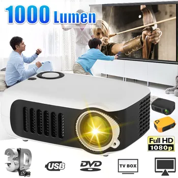 

3D HD Mini Portable Projector 320x240P Supports 1080P LCD 50000 Hours Lamp Life Home Theater Video Projector
