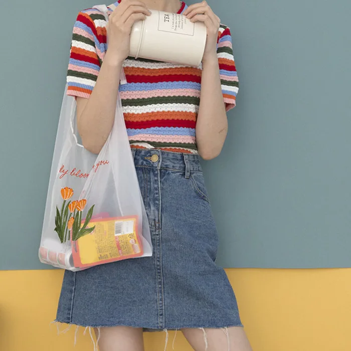 Женская сумка Портативная Вышивка Повседневная Сетчатая Сумка для шопинга для путешествий на открытом воздухе K-BEST