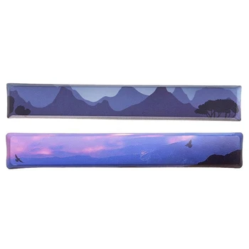 

2 Pcs PBT Space Keycaps Mechanical Keyboard DIY Keycap(6.25U Space Keycap)-Dark Night Forest & Breaking Dawn