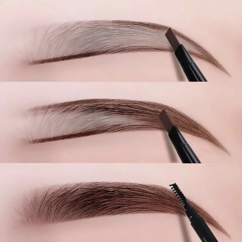 5 Color Eyebrow Pencil Waterproof Double Ended Enhancer Pen Long Lasting Natural Brows Makeup Tattoo with Brush | Красота и здоровье