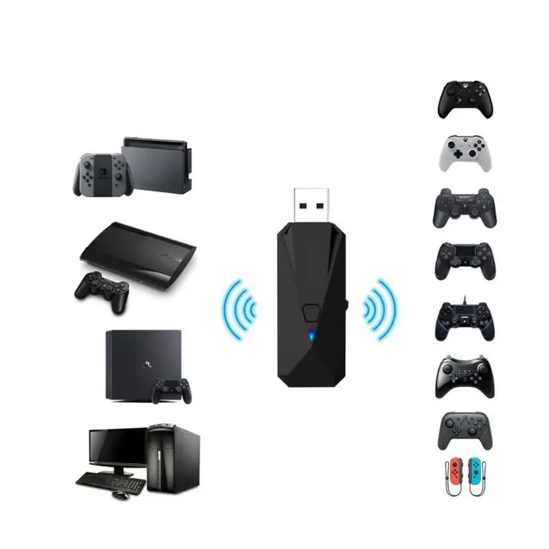 Беспроводной проводной USB конвертер Bluetooth геймпад игровой контроллер адаптер для nintendo Switch/Lite PC PS4 PS3 Android смартфон