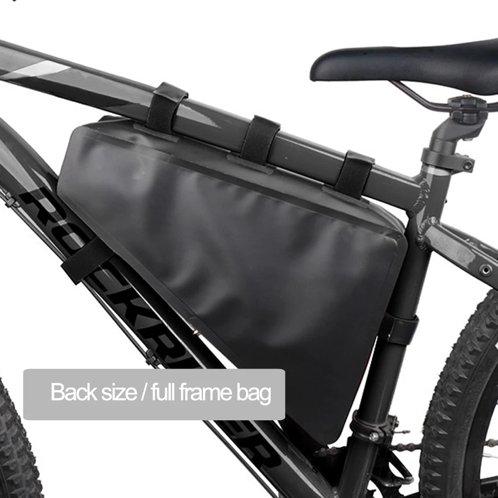 NEWBOLER 대형 자전거 삼각형 가방, 자전거 프레임 전면 튜브 가방, 방수 사이클링 가방, 패니어 Ebike 도구 가방 액세서리 XL