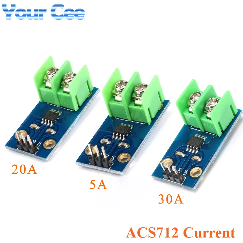 Модуль датчика переменного тока ACS712 5A 20A 30A модуль 5 В ACS712ELCTR для интегральной