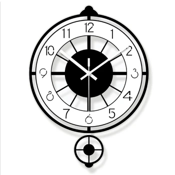 

New Wall Clock Acrylic Duvar Saati With Swing Creative Large Size Silent Movement Wall Watch Modern Design For Home Decoration
