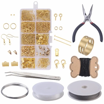 

Earrings DIY Toolkit 2020 New Handmade Earring Accessories Golden Silver Copper Pliers Tweezers Ears Hook Jewelry DIY Toolkit