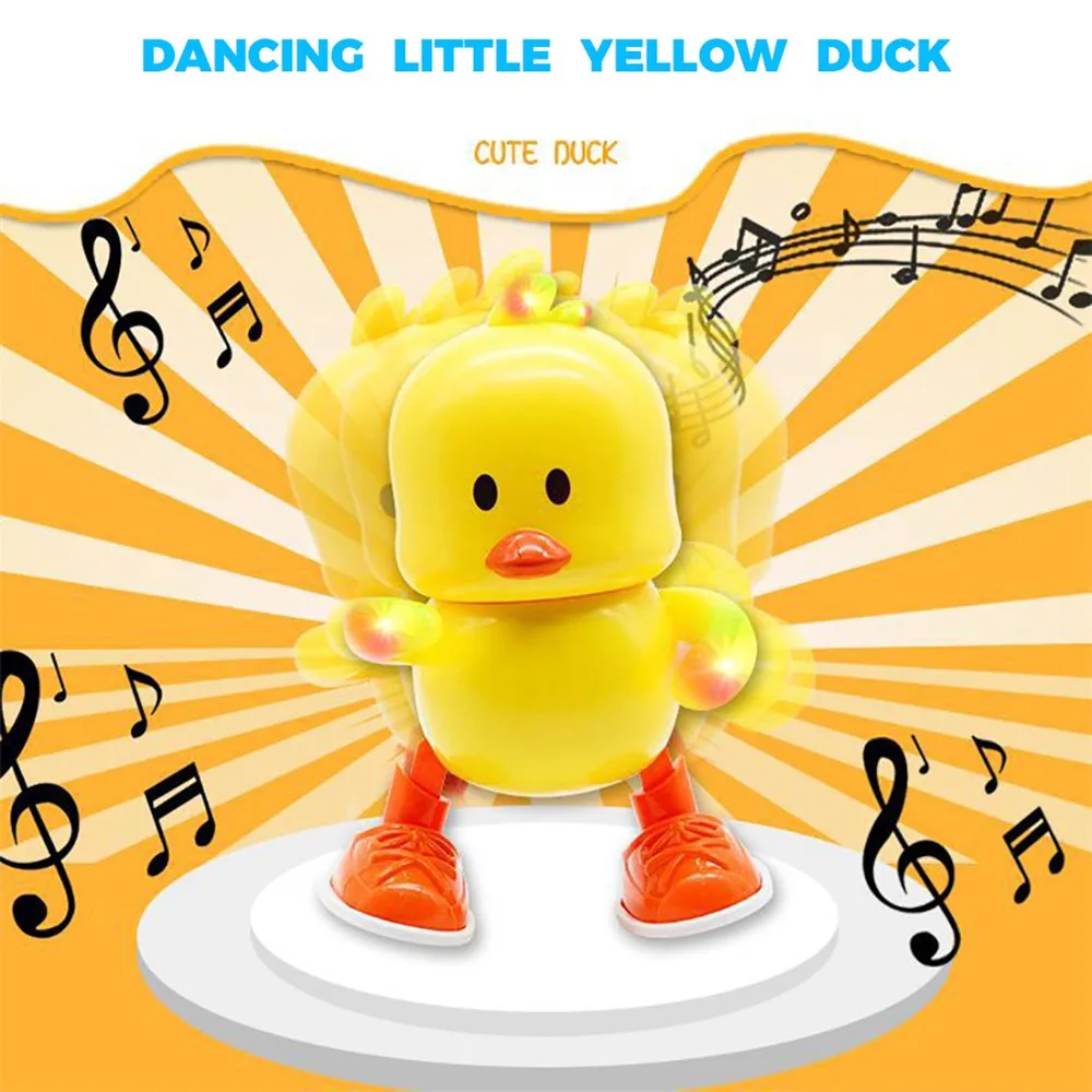 Электрический танец желтая утка развивающие игрушки Музыкальные игрушки подарки интерактивные Электрические танцы маленькие желтые игрушечные утки для детей