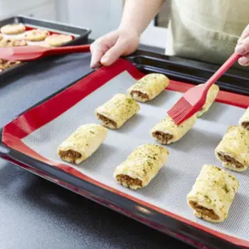 

1PC 30x 40cm Silicone Fibreglass Non Stick Baking Mat Rolling Sheet Tray Liner Mat Cake Baking Tray Mat Oven A6V9