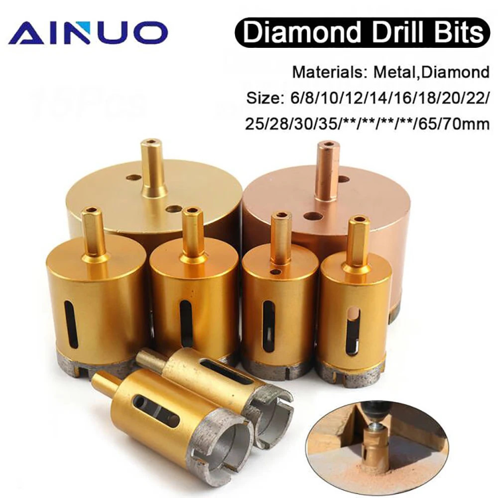 6-70mm Marble Opener Diamond Hollow Core Bit For Stone Granite Brick Tile Ceramic Concrete Drilling Hole Saw Drill Bit