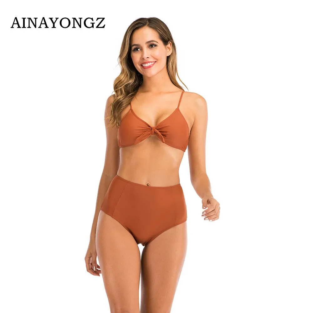 Sexy High Waist Bikini Women's Swimwear Two Ways to Wear Push-up Swimsuit Set 2020 Summer Female Biquini Suit Tube Top Bathers Sexy High Waist Bikini Women's Swimwear Two Ways to Wear Push-up Swimsuit Set 2020 Summer Female Biquini Suit Tube Top Bathers