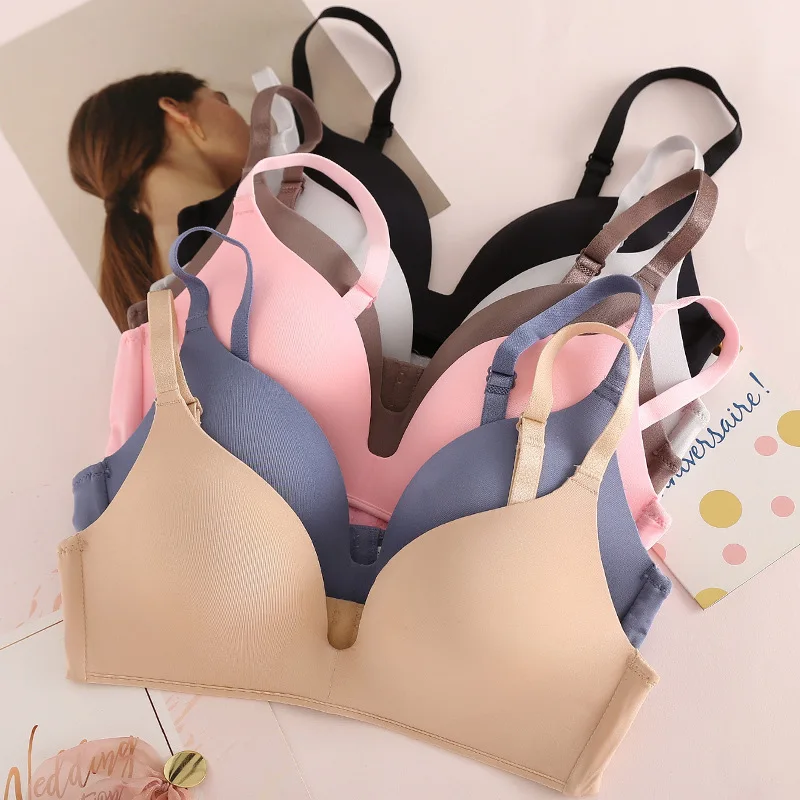 MS Sujetadores sin costuras para mujer пуш-ап sujetadores sin alambre sujetador Cup ropa interior Sexy sujetador tres cuartos