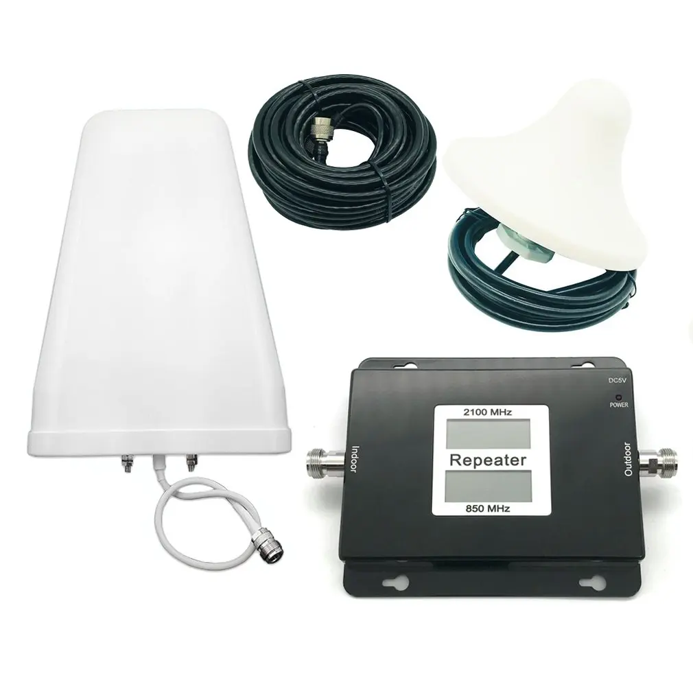

Professional Portable Size 3G Dual Band GSM/WCDMA 850/2100mhz Cell Phone Signal Booster 3G Repeater Amplifier