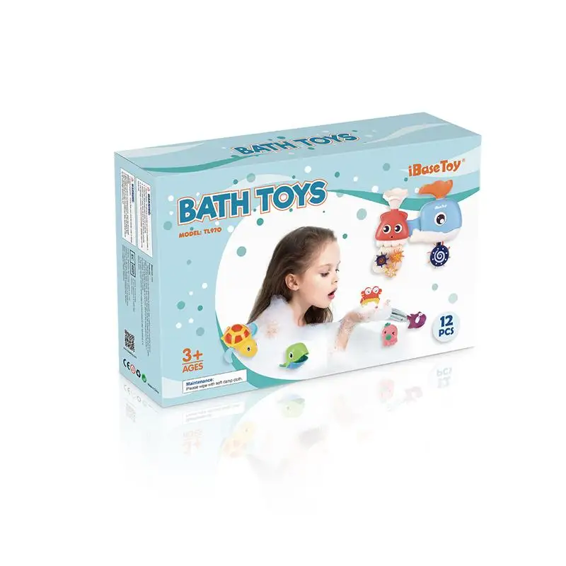 12 шт., креативные игрушки для ванной, водонагреватель, набор игрушек для байлеров, смешные, в форме животных, игрушки для новорожденных, малышей, рождественский подарок