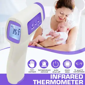 

Medical Non-Contact Digital IR Infrared Forehead Thermometer Body Fever Thermometer for Baby Kids and Adults Thermometer