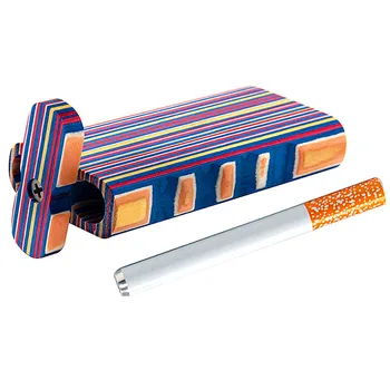 

COURNOT Rainbow Wood Dugout Digger One Hitter Pipe Wooden Dugout With Ceramic One Hitter Tobacco Smoking Pipes Accessories