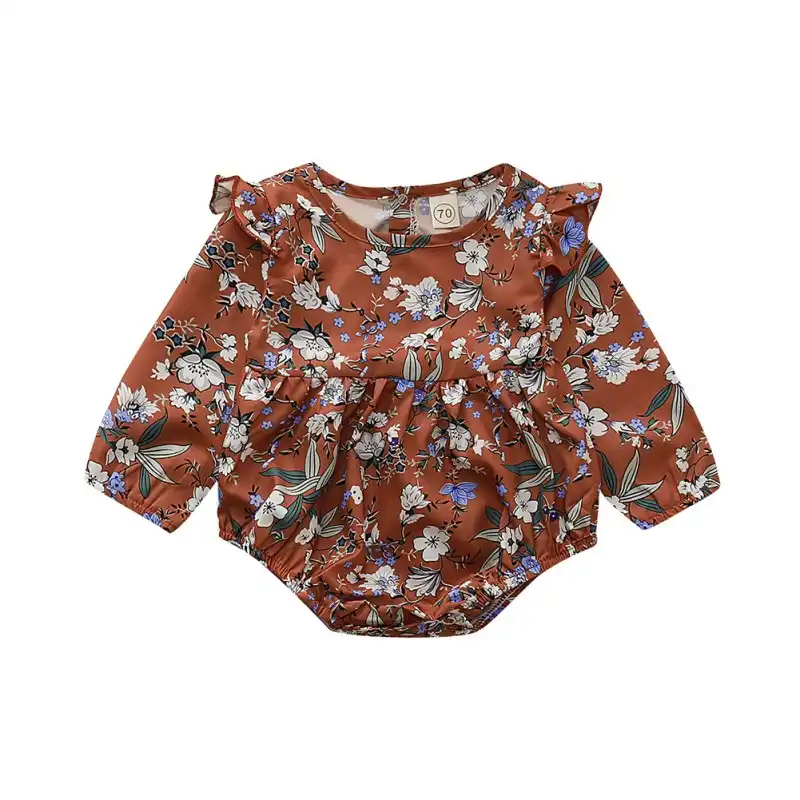 newborn girl long sleeve romper