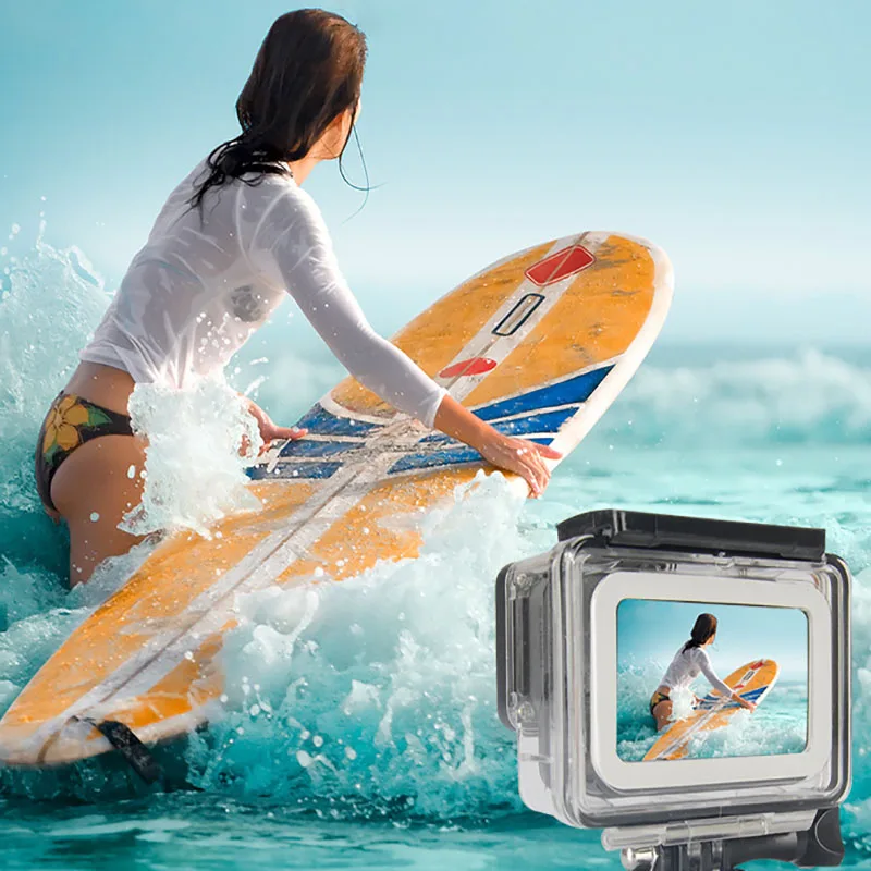 Водонепроницаемый Корпус для GoPro HERO7/6/5 Black действие Камера, защитная крышка для использования на глубине до 45 м подводного погружения чехол Shell с кронштейн аксессуары для ванной комнаты