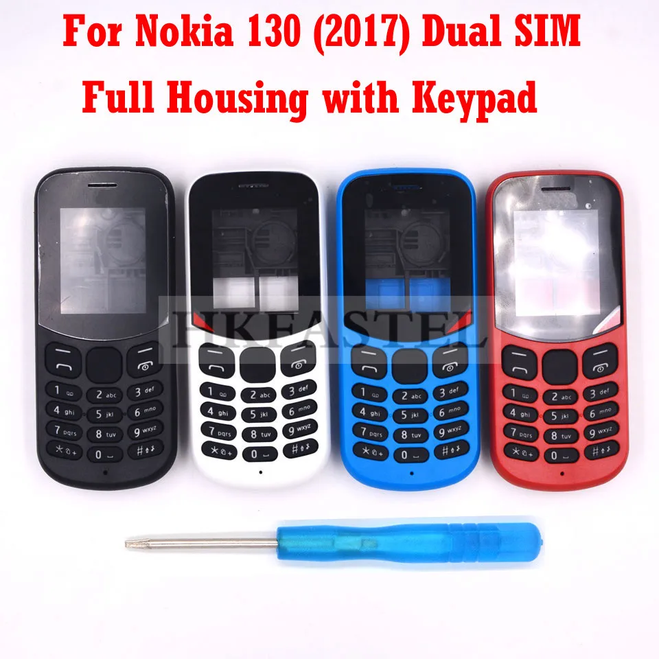 HKFASTEL высококачественный корпус клавиатуры для Nokia 130 Dual SIM Полный Мобильный телефон чехол с клавиатурой