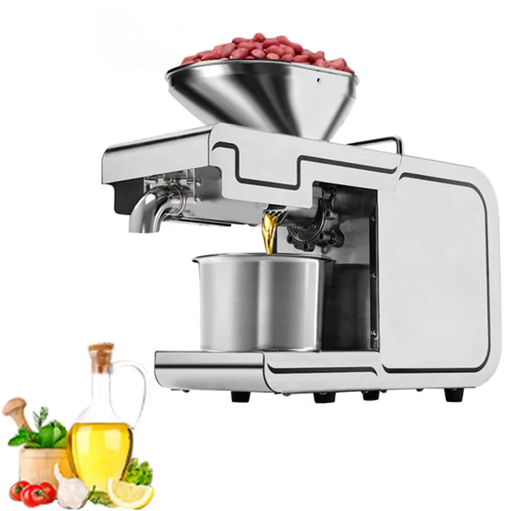 

Home Oil Press Machine 50℃-220℃ Hot Cold Oil Extractor Automatic Physical Pressing for Peanut Flax Seed Avocado Coconut
