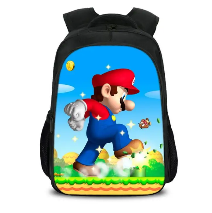 photo color Teenager Super Mar Cartoon Backpack Boy Cartoon School Bags Hot Primary Backpack School Bags for Boys and Girl Mochila Sac A Dos - Цвет: photo color