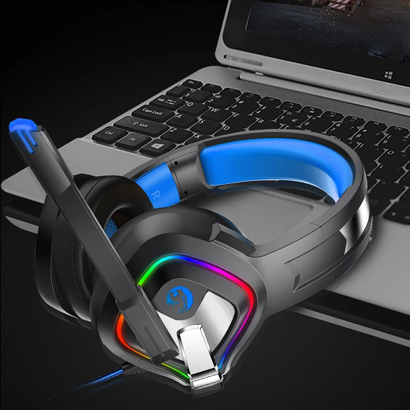 Powstro гарнитура для PS4 Игровые наушники 4D стерео RGB шатер наушники с микрофоном для Xbox One/ноутбука/ПК планшета геймера