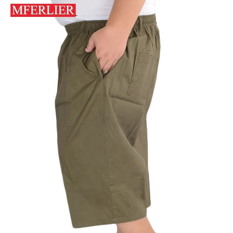 

MFERLIER Summer Pants Men 5XL 6XL 7XL 8XL 9XL 10XL Waist 132cm Plus Size Loose 4 Colors Trousers