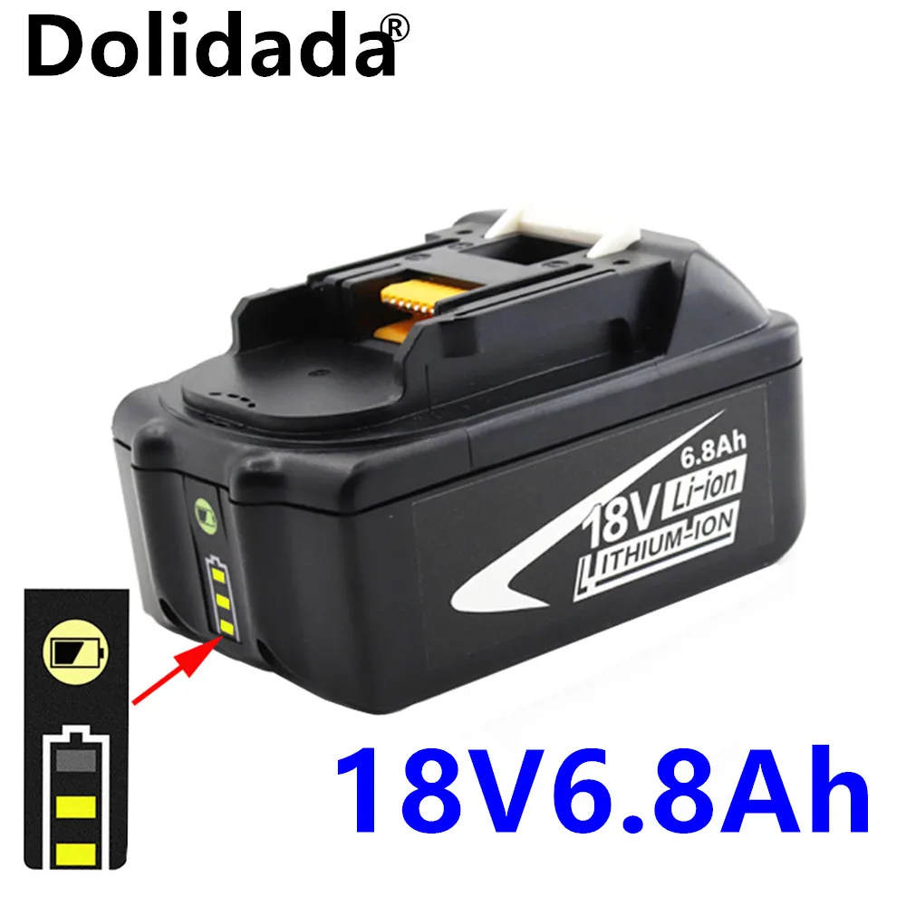 18 в 8.8Ah/6.8Ah/6.0Ah RechargeableFor Makita Мощность инструменты Батарея с светодиодный Литий-ионная Lxt BL1860B BL1860 BL1850& 6800 мА-ч