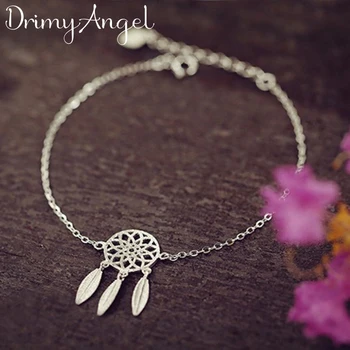 

Bijoux Luxury Brand 925 Sterling Silver Tassel Feather Bracelets for Women Bridal Wedding Jewelry