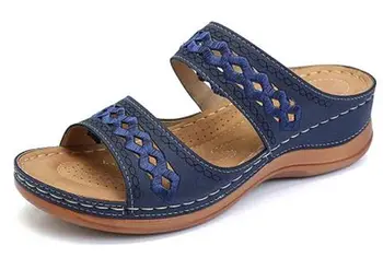 

YEELOCA 2020 Wedges Shoes For Women Slippers a001 Summer Shoes With Heels Sandals Flip Flops XSX0054