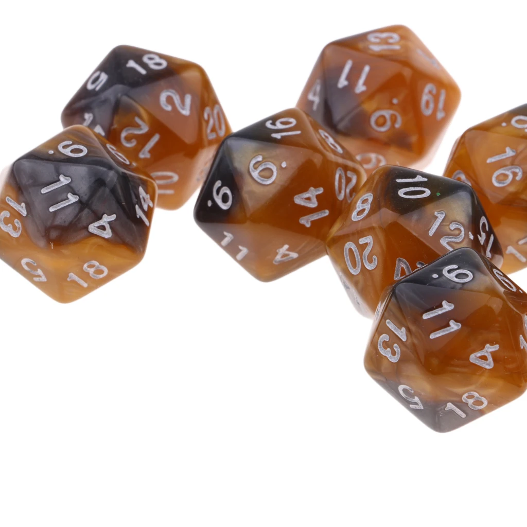 10pcs 20-Sided Dice Polyhedron Dices for D&D TRPG Cup Game TRPG Game Lovers