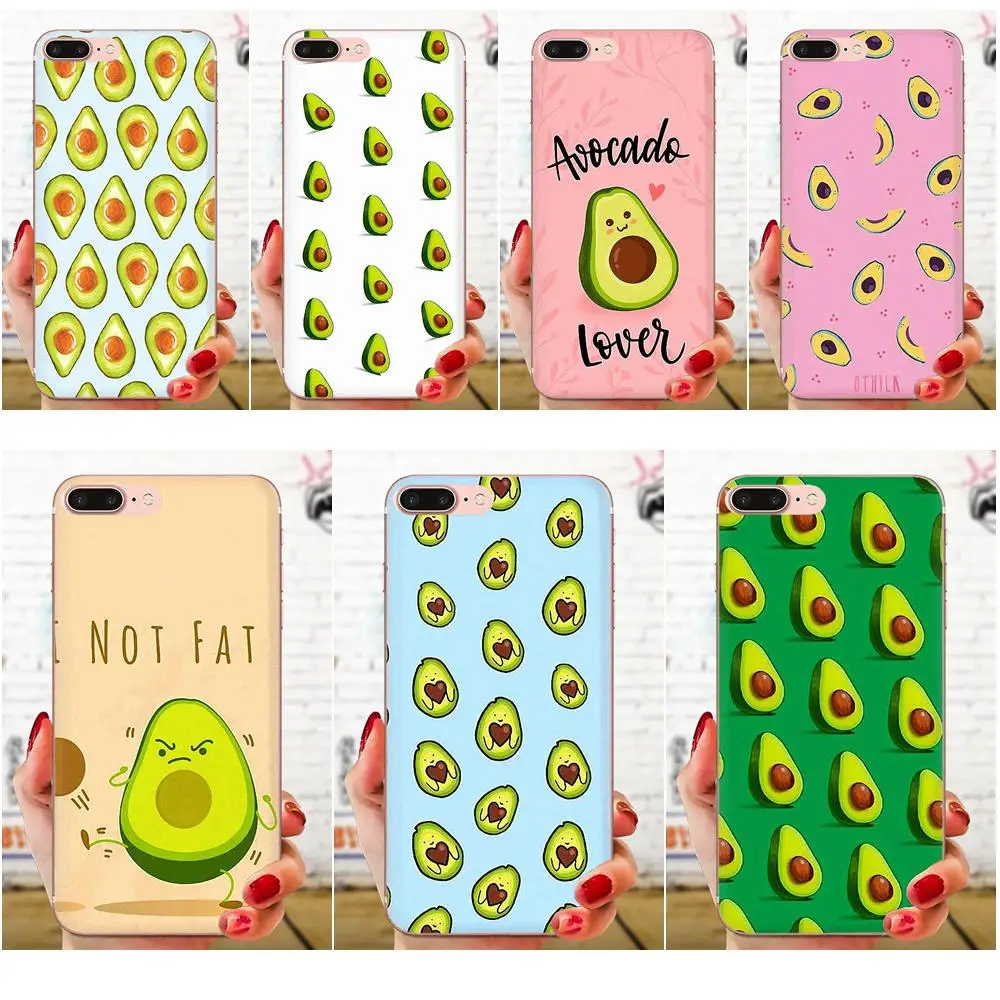 

TPU Mobile Phone For Huawei Honor 4C 5A 5C 5X 6 6A 6X 7 7A 7C 7X 8 8C 8S 9 10 10i 20 20i Lite Pro Lovely Avocado Fruit