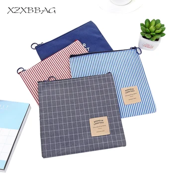 

XZXBBAG Striped Canvas Coin Wallet Womwen Girls Casual Change Purse Coin Pouch Zipper Handbag Little Bag Portable Small Bag