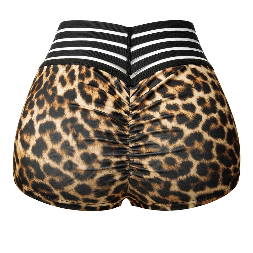 Womens Leopard Legging Shorts High Waist Shorts Sports Trousers Cycling Fitness Workout Women Casual Shorts skorts