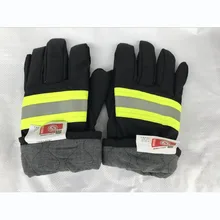 Профессиональные Противопожарные перчатки Китай КХЦ Сертификация противопожарные огнезащитные перчатки с отражающим ремешком
