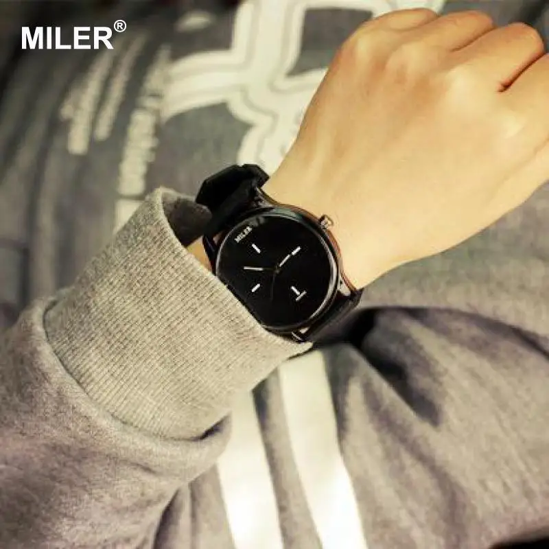 Оригинальный бренд MILER мягкий силиконовый ремешок желе кварцевые часы наручные