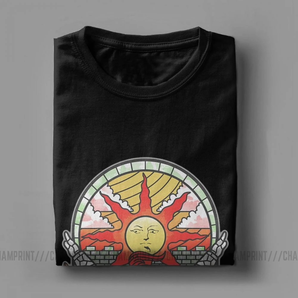Dark Souls Artorias Of The Abyss Solaire Of Astora Praise The Sun 12964650, Мужская футболка с короткими рукавами, хипстерские хлопковые футболки