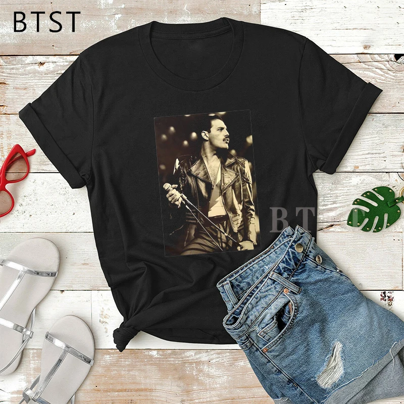 Freddie Mercury сексуальные модные смешные Винтажные Футболки унисекс летние женские