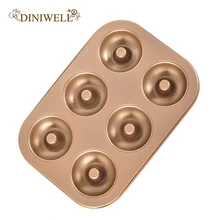 6 полостей пончик формочки для выпечки пончик противни для выпечки пончиков торт бисквитный бублик форма для выпечки из углеродистой стали