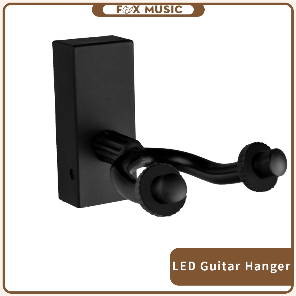 

Multiple-Guitar Hanger And Stands Foldable Reinforced Nylon Guitar Stand Blue Lighting LED Wall Mount Hanger Rubber Hook Durable