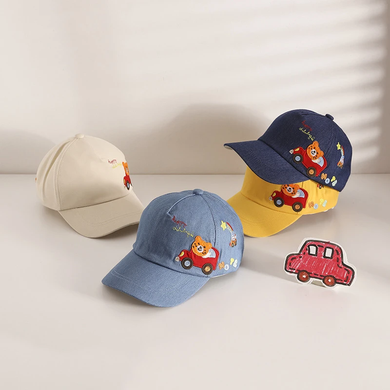 Korean Version Children Baseball Caps Cartoon Car Boys Girls Hat Travel Sunshade Kids Baby Visor Adjustable Unisex Snapback Hats baseball caps for sale