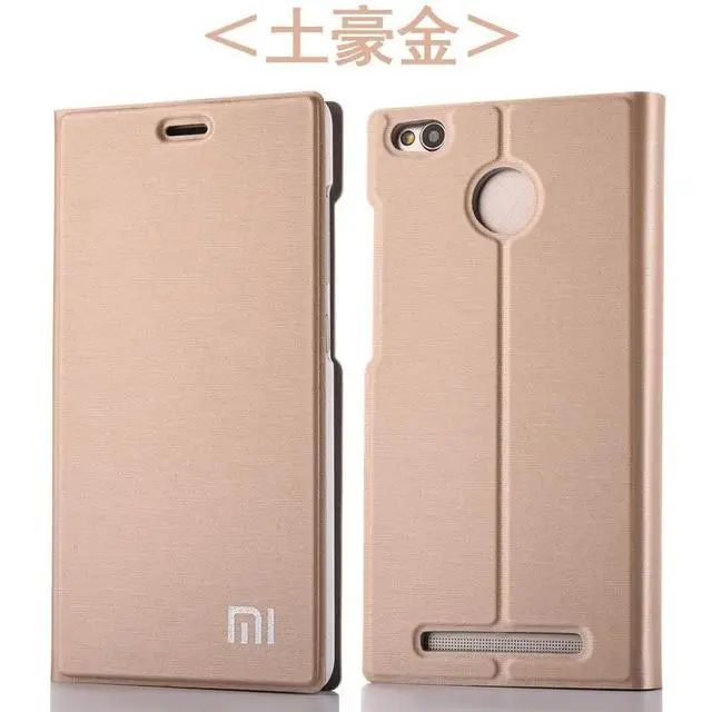 Для Xiaomi Redmi 3/3 S/3X Роскошный тонкий стиль Флип кожаный чехол для Xiaomi Redmi 3s Redmi 3x Redmi 3 Чехол - Цвет: gold